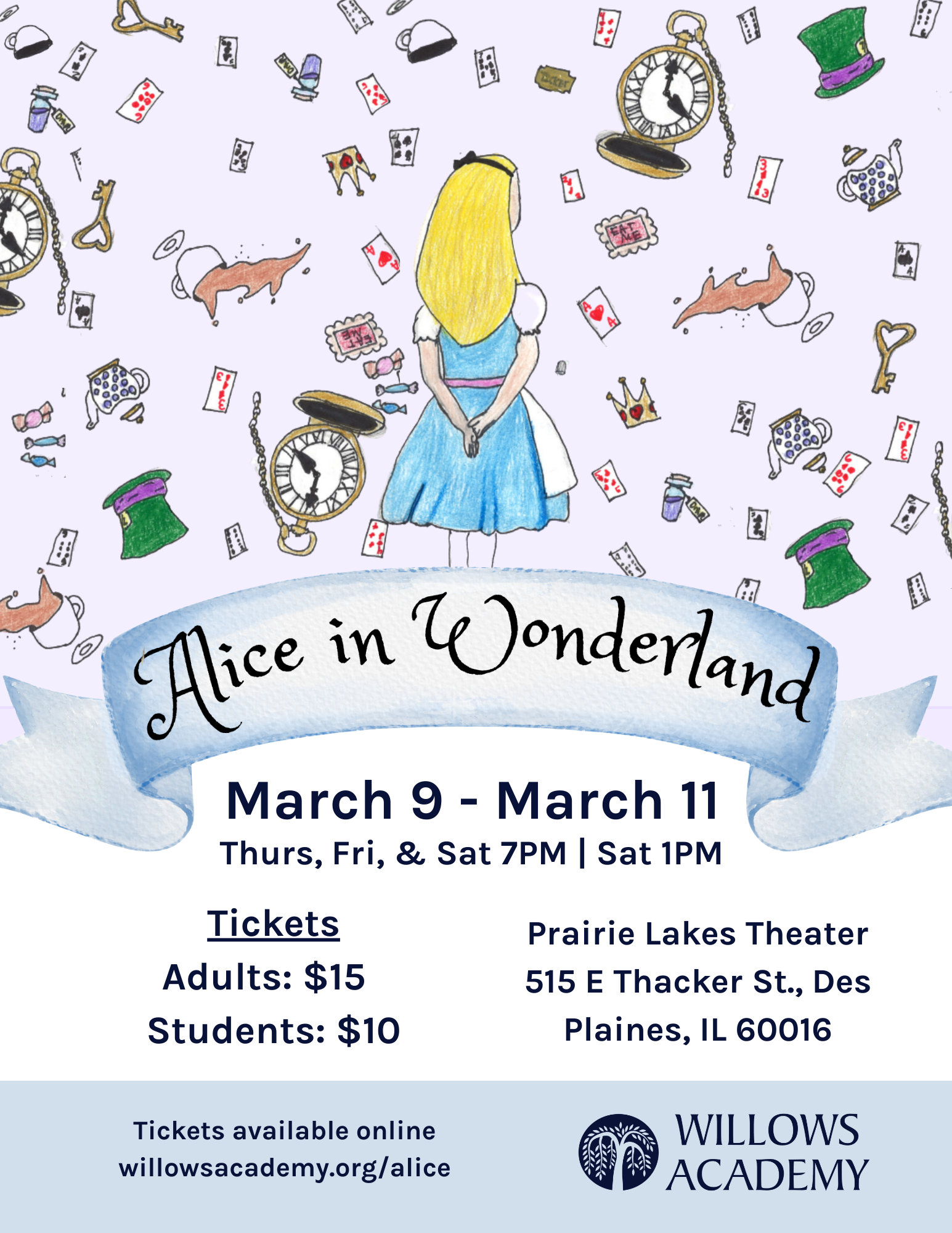 Alice in Wonderland Tickets Available Willows Academy